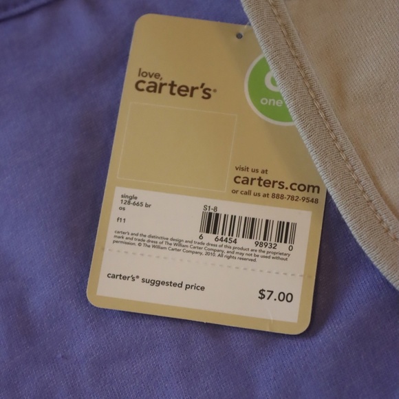 2 CARTER'S Little Layette OS Teething Bibs Duck & Elephant Bundle - Picture 6 of 6